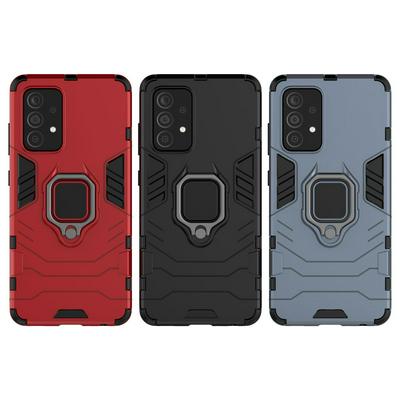 For Samsung Galaxy A72 5G Black Panther 2 in 1 Detachable Magnetic Attraction Shockproof with Stand Hard PC + Soft TPU Back Cover Case