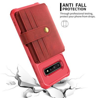 For Samsung Galaxy S10+/S10 Plus Multi-function 10 Card Slots Anti-fall Wallet Style Leather Protective Cover