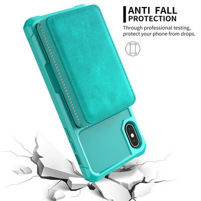 For iPhone XR 6.1 Multi-function Back Cover Zipper Wallet Style Leather Protective Case