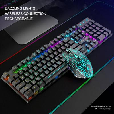 ZIYOU LANG T3 Wireless Charging Keyboard and Mouse Set Gaming Backlit & 2.4G Wireless Transmission 