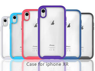 For iPhone XR 6.1 Three Defense Anti-slip Shock-proof Drop-proof Acrylic+TPU+PC Back Cover Case