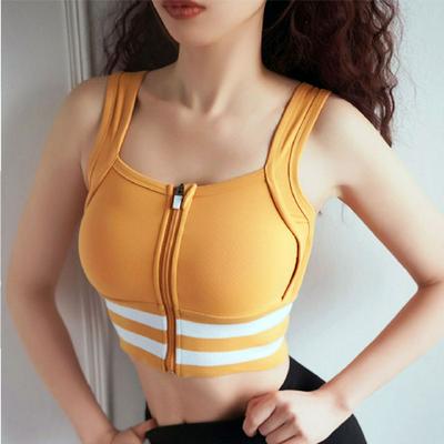 F.DYRAA Sports Yoga Bra Women's Push Up Brassiere Zipper Sport Top Crop Fitness Bra Running Vest Active Wear Yoga Gym Sportswear