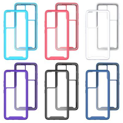 For Samsung Galaxy S21 Ultra 5G Three Defense Anti-slip Shock-proof Drop-proof Acrylic+TPU+PC Back Cover Case