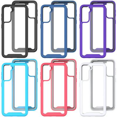 For Samsung Galaxy S21 5G Three Defense Anti-slip Shock-proof Drop-proof Acrylic+TPU+PC Back Cover Case