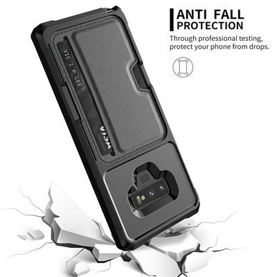 For Samsung Galaxy Note9 Car Magnetic Card-Holster Anti-fall Hard PC Back Cover Case