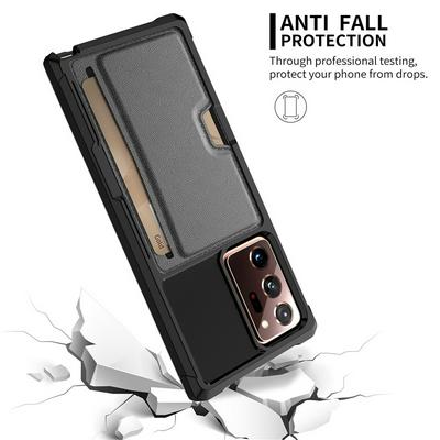 For Samsung Galaxy Note20 Car Magnetic Card-Holster Anti-fall Hard PC Back Cover Case