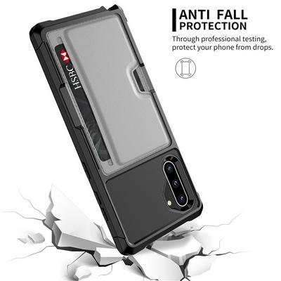 For Samsung Galaxy Note10 Car Magnetic Card-Holster Anti-fall Hard PC Back Cover Case