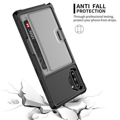 For Samsung Galaxy Note10+/Samsung Galaxy Note10 Pro Car Magnetic Card-Holster Anti-fall Hard PC Back Cover Case