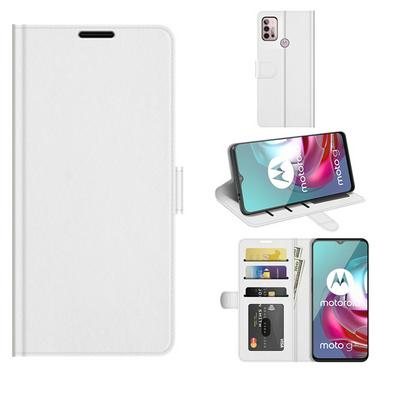 For Motorola Moto G30/G10 R64 Pattern Single Folded Edge Folio Flip Scratch Resistant PU Leather Wallet Phone Case