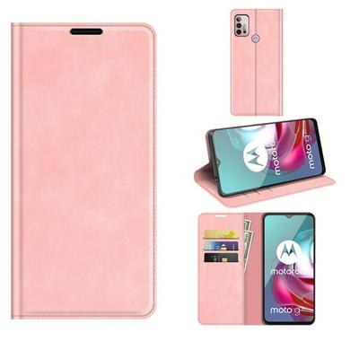 For Motorola Moto G30/G10 Magnetic Clasp Shockproof Scratch Resistant Folio Flip Leather Case