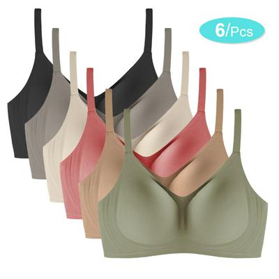 Patented Jelly Strip One Piece Seamless Underwear Ladies Sexy Sleep No Steel Ring Bra