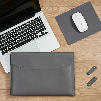 14inch Double Buckle Style PU Leather Laptop Liner Bag MacBookPro Laptop Cover