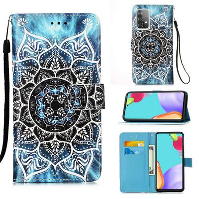 For Samsung Galaxy A52 5G Plain Weave Wrist Strap Style Shockproof  PU Leather + Soft TPU Wallet Phone Case