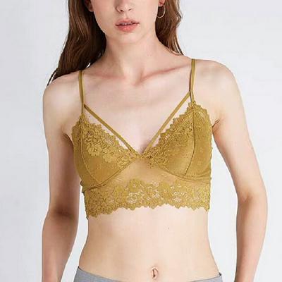 S/M/L/XL French Style Sexy Lace Bra Without Steel Ring Ultra-thin Non-sponge Sling Underwear