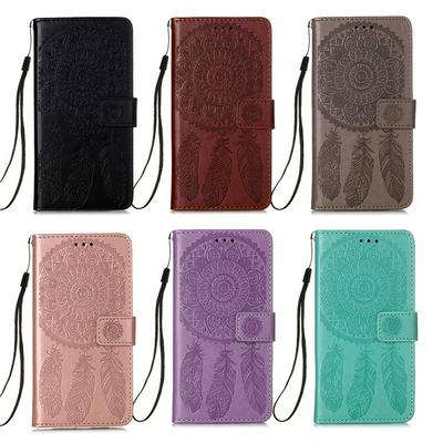 For Samsung Galaxy S21+ 5G Embossing Pattern Scratch Resistant Wallet Leather Case with Wrist Strap