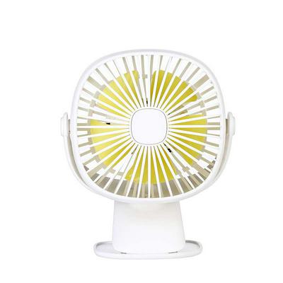 2000mAh Desktop/Clip Dual-use Type Three Gears Adjustment Small Fan with Night Light Function