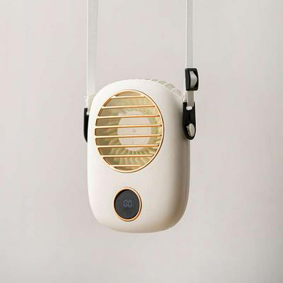 Hanging Neck/Hanging Waist/Desktop Three-in-one Portable Fan Digital Display Mini USB Charging Air Cooler