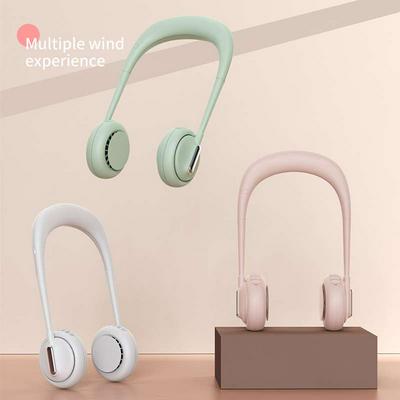 Neck-mounted Fan Portable Twin-turbo No Blades 3 Gears Adjustable Lazy Sports Air Cooler