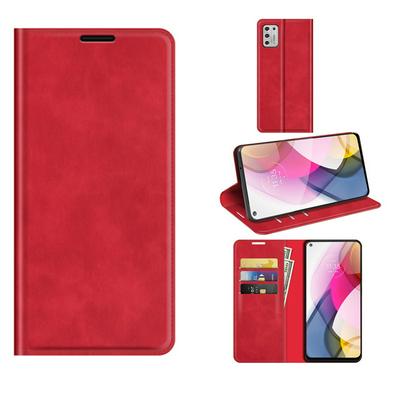 For Motorola Moto G Stylus (2021) Magnetic Clasp Shockproof Scratch Resistant Folio Flip Leather Case