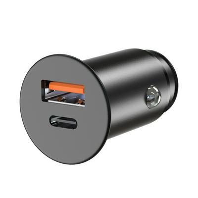 30w Dual Port USB+Type-C Metal Car Charger PD3.0 QC4.0 Fast Charging Adapter