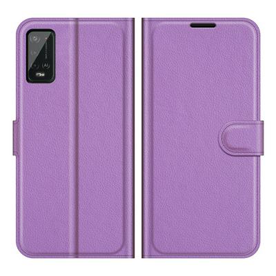 For wiko Power U20 Lychee Pattern Folio Flip Leather Case with Stand and Card Slots Function
