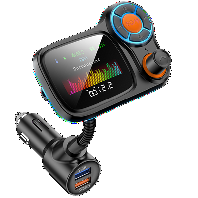 T831 Car Mp3 Bluetooth Player Qc3.0 Fast Charge Bluetooth 5.0 FM Transmitter Hands-Free Call