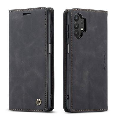 For Samsung Galaxy A32 5G Solid Color Flip Leather Case with Stand & Card Slot Function