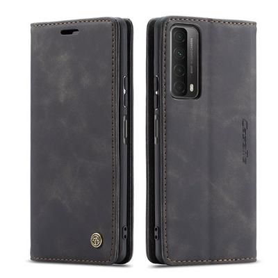 For Huawei P smart 2021 Solid Color Flip Leather Case with Stand & Card Slot Function