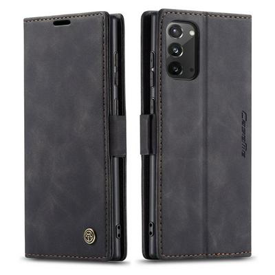 For Samsung Galaxy Note20 Solid Color Flip Leather Case with Stand & Card Slot Function