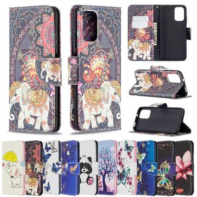 For Xiaomi Redmi Note 10S Merge Painted All-round Protection PU Leather Wallet Phone Case with Card Slots&Stand 