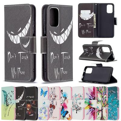 For Xiaomi Redmi Note 10S Hot Style Painted Flip Leather Case with Stand and Card Slots Function