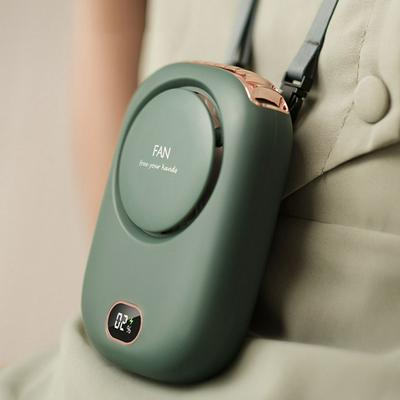 Mini Portable Bladeless Neck Fan USB Rechargeable Silent Cooling Fans 3 Speeds Adjustable Waist Fan Outdoor Travel Air Cooler