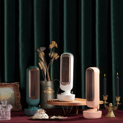Retro Humidification Tower Small Fan Portable Desktop Air Circulation Mini Air Cooler