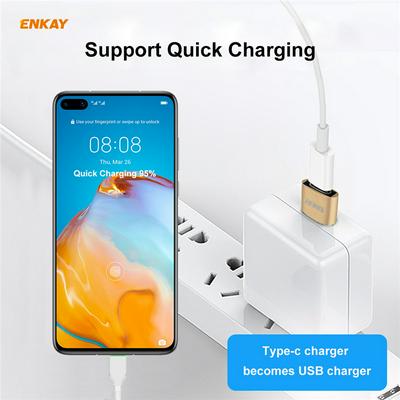 ENK-AT105 USB Male to Female Type-C Aluminum Alloy Adapter Supports Fast Charging and Data Transmission