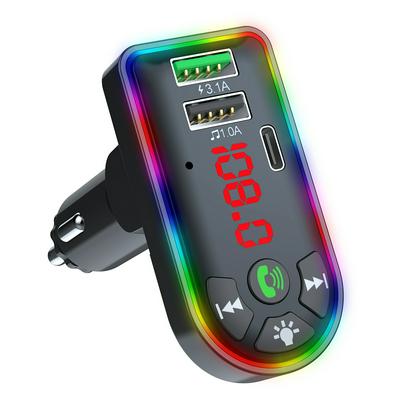 F8 Bluetooth 5.0 Fm Transmitter V5.0 Car MP3 Player Wireless Handsfree Car Kit U Disk/TF Music Player Car Phone Fast Charger