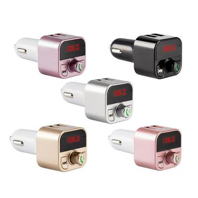 Car B5 Car Kit Handsfree FM Transmitter Radio MP3 Player USB Charger LCD Remote Music Player Support TF Card