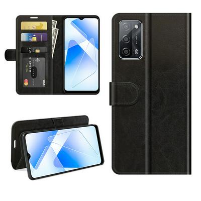 For OPPO A55 5G R64 Pattern Single Folded Edge Folio Flip Scratch Resistant PU Leather Wallet Phone Case