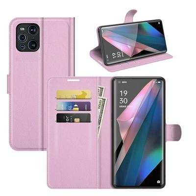 For OPPO Find X3 Pro/ OPPO Find X3 Solid Color Folio Flip Leather Case with Stand and Card Slots Function