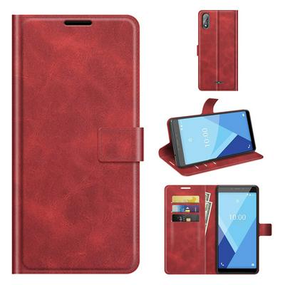 For Wiko Y51/ Wiko Sunny 5 lite Square Buckle Folio Flip Leather Case with Stand and Card Slots Function