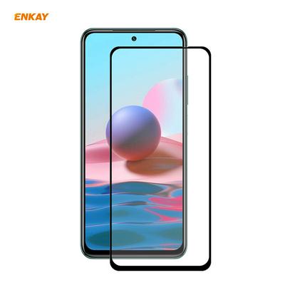 1PCS 0.26mm 9H 2.5D Full Glue Full Cover Tempered Glass Protective Film for Xiaomi Redmi Note 10/Note 10S