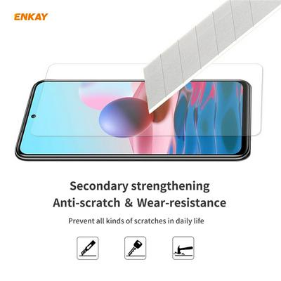 5Pcs 0.26mm 9H 2.5D Arc Edge Toughened Glass Screen Protector for Xiaomi Redmi Note 10/Note 10S
