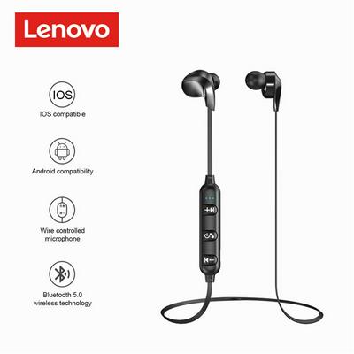 Lenovo H204 Sport Headset With Neck Bluetooth Headphones TWS 5.0 Speakers Running Sport HIFI Stereo Earphone