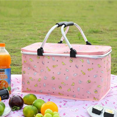 Outdoor Picnic Basket Multifunctional Large Capacity Fruit Basket Portable Folding Storage Bag
