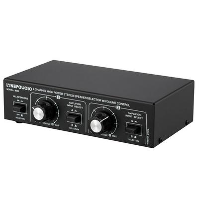 B052 2 Input 2 Uutput Amplifier Speaker Switcher Output With Volume Adjustment　2 Power Amplifier Audio Switchers　Speaker Switch Distributor Comparator