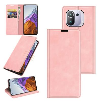 For Xiaomi Mi 11 Pro 4G/5G Skin Feel Magnetic Attraction Flip Leather Wallet Case with Card Slot and Stand
