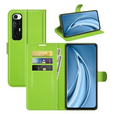For Xiaomi Mi 10S Solid Color Folio Flip Leather Case with Stand and Card Slots Function