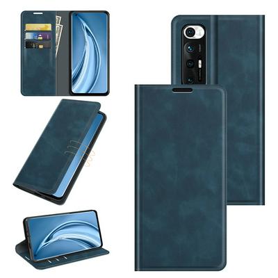 For Xiaomi Mi 10S Skin Feel Magnetic Attraction Flip Leather Wallet Case with Card Slot and Stand