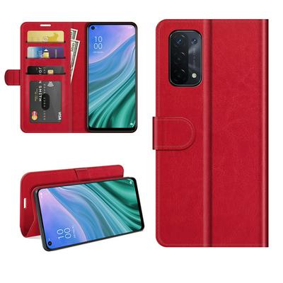 For OPPO A54 5G R64 Pattern Single Folded Edge Folio Flip Scratch Resistant PU Leather Wallet Phone Case