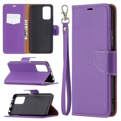For Xiaomi Redmi Note 10 Pro Solid Color Lychee Pattern Flip Leather Case with Wrist Strap & Stand Function