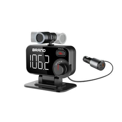 BT92 Bluetooth Car MP3 Handsfree Call TF Card Lossless Music Player Car FM Transmitter Dual USB Fast Charger with External Microphone